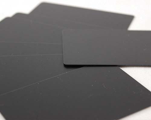 Plastikkarten, 109 x 50 x 0,50 mm, schwarz matt, 100 Karten pro Pack