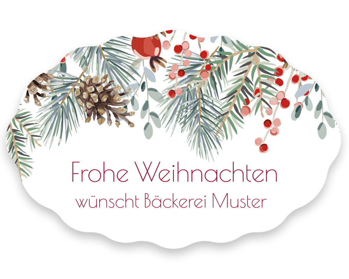 Weihnachtsetiketten, 49 x 32 mm, Version 94, 1 Rolle à 1.000 Etiketten