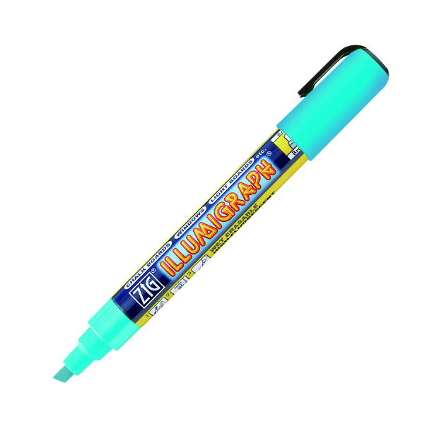 Kreideschreiber, 2 x 6 mm, blau