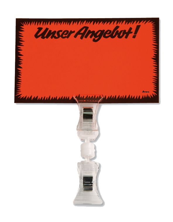 SIGN Clip Preishalter mit Klammer, Höhe 91 mm, 10 Stück pro Pack