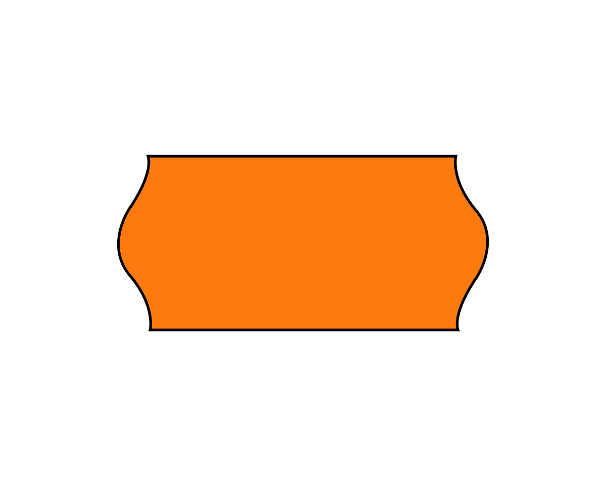 Haftetiketten, permanent, 26 x 12 mm, Leuchtfarbe orange, 36 Rollen à 1.500 Etiketten