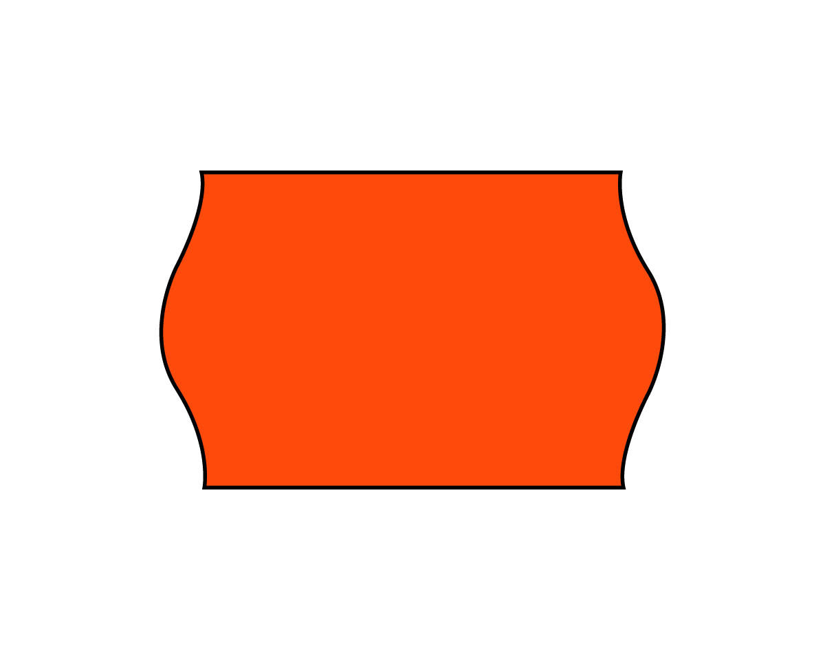 Haftetiketten, permanent, 26 x 16 mm, Leuchtfarbe rot, 36 Rollen à 1.100 Etiketten