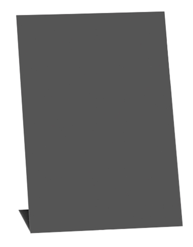 Tafelaufsteller in L-Form, DIN A7, Hochformat, schwarz, 5 Stück pro Pack