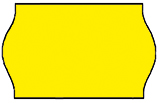 Haftetiketten, permanent, 26 x 12 mm, Leuchtfarbe gelb, 36 Rollen à 1.000 Etiketten